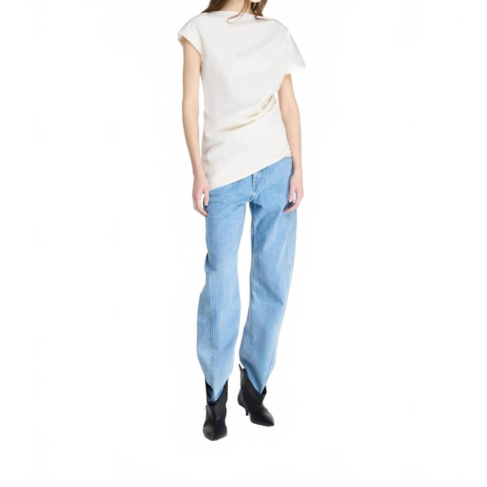 NEW JW ANDERSON asymmetric draped top in ivory